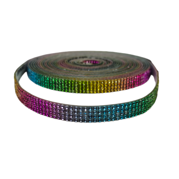 Strass autoadhesivo multicolor 5yds