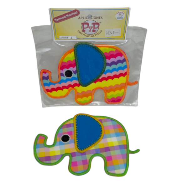 Aplique Berie 782 9 elefante multicolor