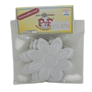 Aplique Berie 870 8 flor blanca