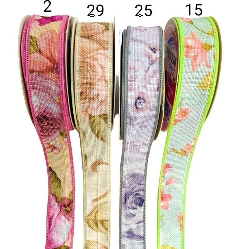 Arco Iris cinta yute estampada a947