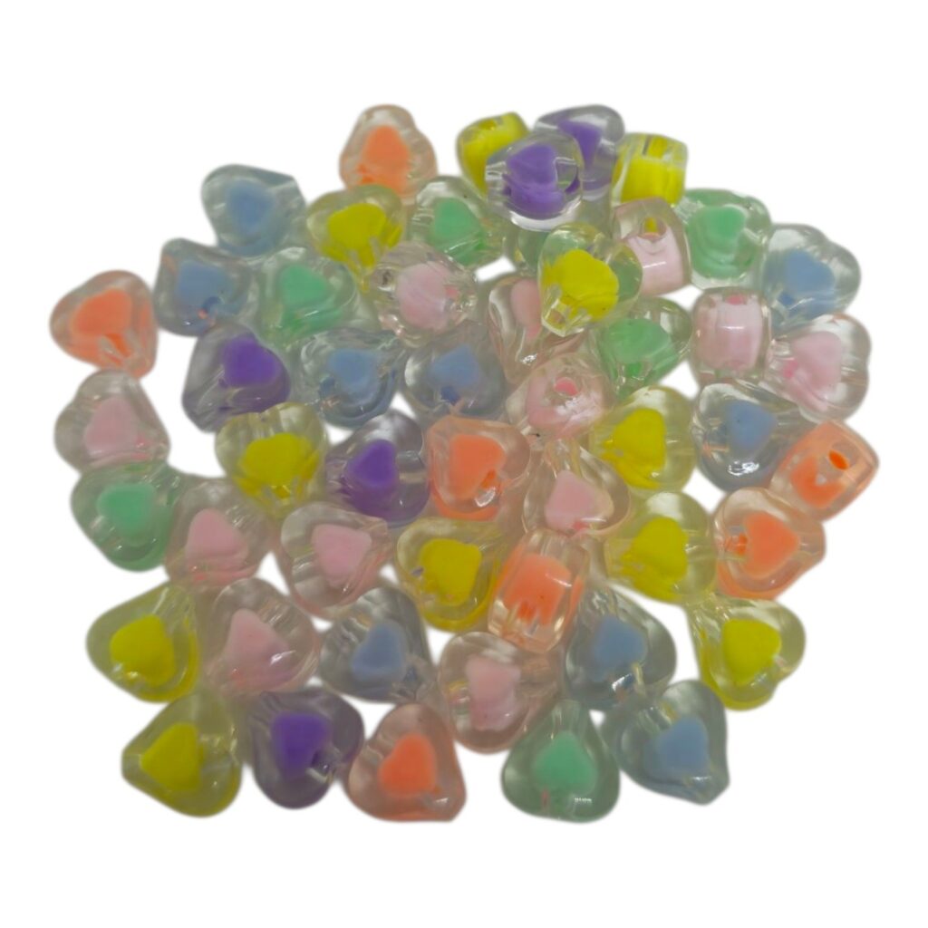 Corazones acrilico para bijou