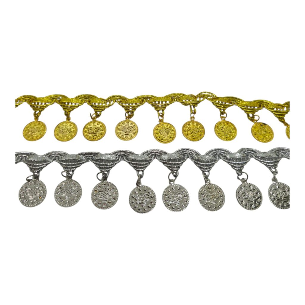 Galon lurex con moneda 1448