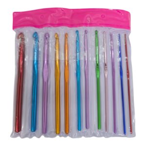 Aguja crochet aluminio MCL surtida set 12